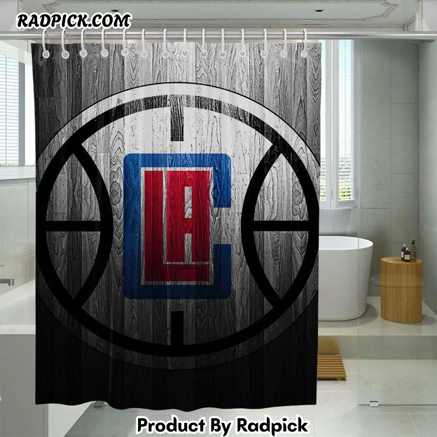 Woods la clappers logo shower curtain set bathroom set for bathroom decor best gift for friends rp3874